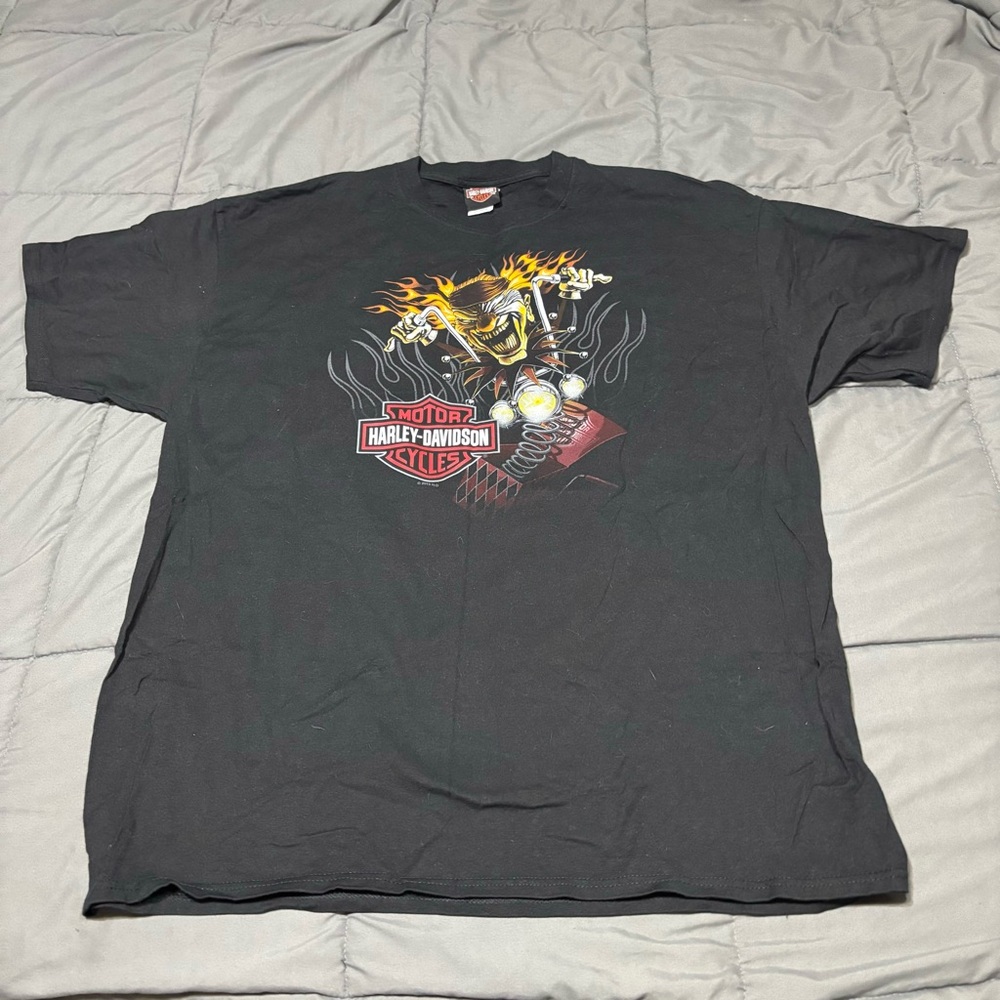 Harley‎ Davidson Psycho Clown Jack in Box Lafayette LA Cajun -D T-Shirt 2xl